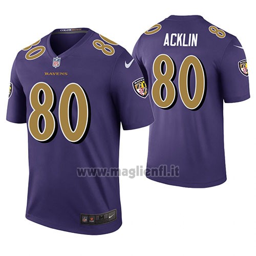 Maglia NFL Legend Baltimore Ravens Jaleon Acklin Viola Color Rush